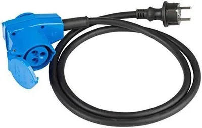 Obrázek produktu pro Elektrický adaptér – 230 V – s uzemněním – prodlužovací kabel – nulový vodič