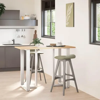 Obrázek produktu pro vidaXL Nohy barového stolu ve tvaru T 2 ks. Bílá 60x35x(100-101) cm Ocel