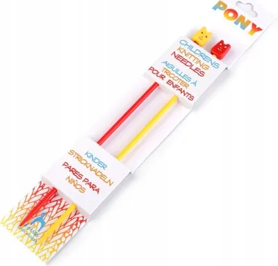 Produktbild von Pony 61659, Einzelspitzen-Stricknadel, Gemischte Farben, Kunststoff, 180 mm, 4 mm, 2 Stück(e)