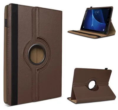 Produktbild von Samsung Galaxy Tab 4 / 3 / 2 10.1 Tablet Hülle Tasche Schutzhülle Case DrehbarFarbe 360 Uni:Braun