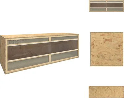 Image de vidaXL Terrarium en bois composite 144x46x48 cm -  Habitats et enclos pour petits animaux