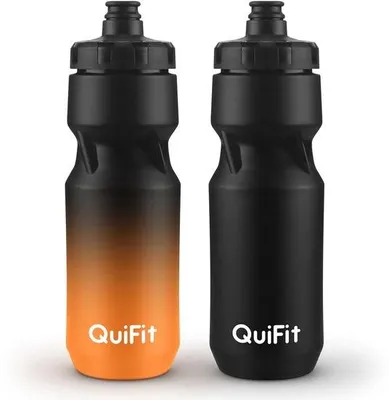 Obrázok produktu pre Fľaša na vodu 710 ml bez BPA, ľahká, čierna/oranžová, balenie po 2 ks