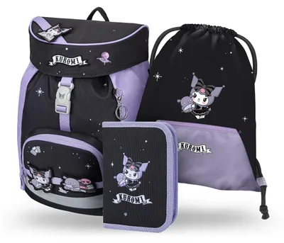 Produktbild von Baagl Schulranzen Mädchen Set 3 Teilig Airy - Kuromi Fortune Dream