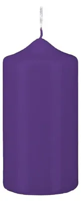 Produktbild von Spitzkopf Stumpen Kerzen Lila 30 x Ø 6 cm, 6 Stück