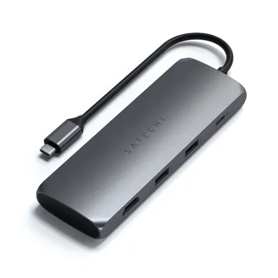 Produktbild von Satechi ST-UCHSEM - Kabelgebunden - USB 3.2 Gen 2 (3.1 Gen 2) Type-A - 100 W - Grau - SATA - M.2