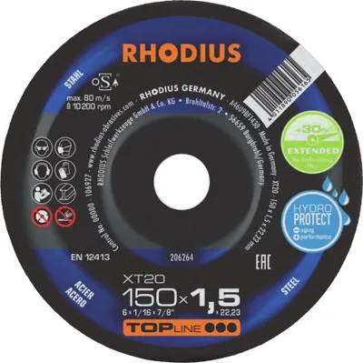 Obrázok produktu pre Rhodius 206264 Cutting disc (straight) 150 mm 1 pc(s) Steel