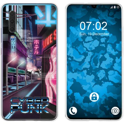 Produktbild von PhoneNatic Case kompatibel mit Huawei P30 Silikon-Hülle Retro Wave Cyberpunk.01 M4