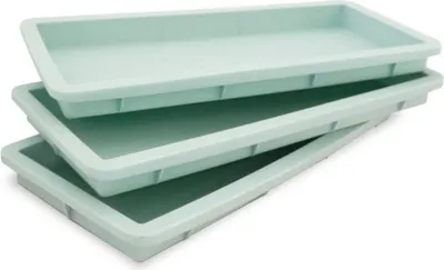 Produktbild von 3 rechteckige kuchenformen, hellgrün Scrapcooking 2976