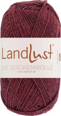 Produktbild von Lana Grossa - Landlust die Sockenwolle 50g Mélange 1602 weinrot meliert