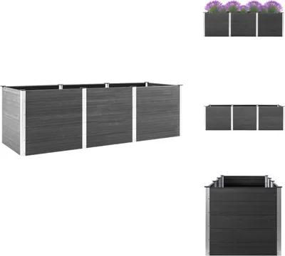 Obrázek produktu pro vidaXL Zvýšený záhon šedý 300x50x91 cm WPC - Květináče a květináče