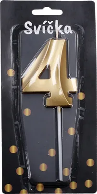 Produktbild von Partykerze Nummer 4 Gold