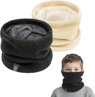 Obrázek produktu pro Dva kusy fleecových nákrčníků pro děti, větruodolné, vhodné pro outdoorové aktivity