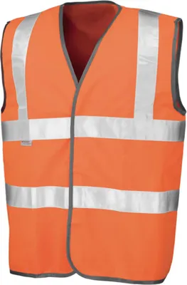 Produktbild von Result R021X | Herren Safety Hi-Viz Vest / nach ISOEN20471:2013 - Farbe: Fluorescent Orange - Größe: S/M