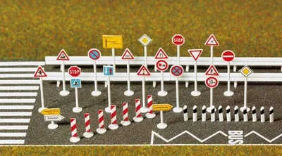 Productafbeelding van BUSCH JAEGER 6027 H0 Set: Bouwdoos verkeersborden