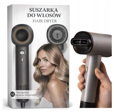 Zdjęcie produktu dla Suszarka do włosów jonizująca, 1100 W - szczotka susząca z gorącym powietrzem 5 w 1, z 3 ustawieniami temperatury - czarna