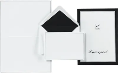Produktbild von DFW 400506 Briefpapiermappe Trauerpost - 5 Kuverts / 5 Briefbögen A4
