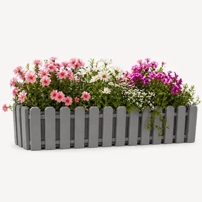 Produktbild von Blumenkasten mit Wasserspeicher Nessa 75 cm Grau