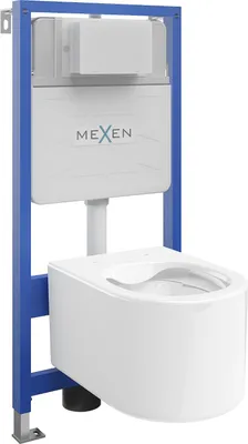 Immagine prodotto di Mexen set WC da incasso telaio Fenix Slim con vaso WC Sofia, bianco lucido - 6103354XX00