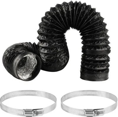 Image de Tuyau d'évacuation flexible en PVC, 100 mm, noir, 2 m