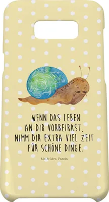 Produktbild von Mr. & Mrs. Panda Samsung Galaxy S8 plus Handyhülle  Schnecke Sir - Gelb Pastell - Geschenk, Lebenseinstellung, Handy Case, Lustige Sprüche, Hülle, Cover, Motivation