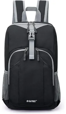 Produktbild von Kleiner Rucksack 10L Wandern Daypack Reisen Radfahren Schwarz für Damen Herren