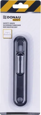 Produktbild von DONAU Sicherheitsmesser, Trapezklinge, Kunststoff, Schwarz 15744931-05