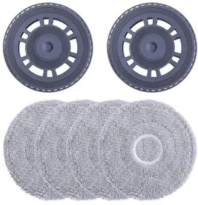 Productafbeelding van PromoHome® Set met dweildoeken en reservehouder voor Dreame robotstofzuigers – 2 houders en 4 microvezeldoeken, compatibel met L10s Pro Ultra