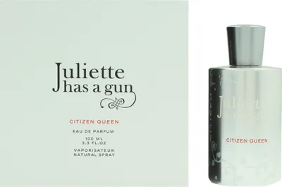 A box and bottle of Juliette Has A Gun Citizen Queen Eau de Parfum.