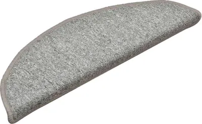 Produktbild von vidaXL Stufenmatten 30 Stk. 56x17x3 cm Hellgrau Halbrund