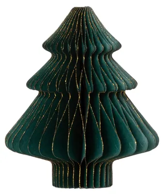Immagine prodotto di Decorazioni natalizie in carta: piccolo abete verde scuro, 16 cm
