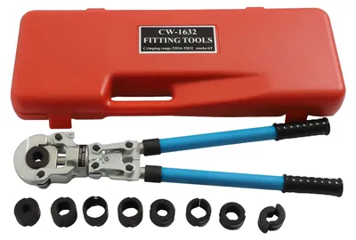 Produktbild von Hydraulische Rohrpresszange, Crimpfähigkeit, ergonomischer Griff, Blau