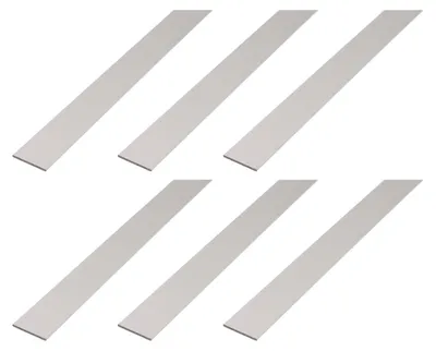 Produktbild von Alberts 6 x Flachstange, Aluminium, silberfarbig eloxiert, 50 x 3 mm, Länge 1 m