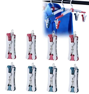 Faltbare Kleiderbügel 8er-Set, 38,5×5,3×15,5 cm, Reisebügel