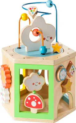 Produktbild von howa Motorikwürfel 'my rainbow' Holz 6010