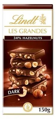 Productafbeelding van Lindt LES GRANDES, pure chocolade, 150 g, 2382 kJ, 573 kcal, 40 g, 13 g