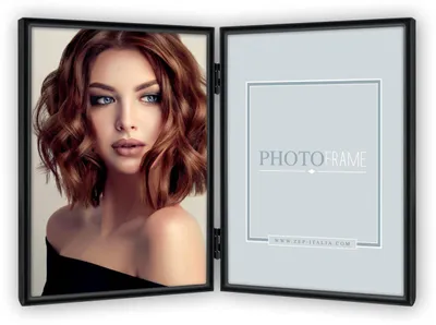 Zdjęcie produktu dla ZEP metalowa ramka na zdjęcia Silvia na 2 zdjęcia 10x15 cm, czarna