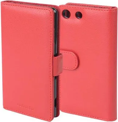 Image de Cadorabo Housse pour Sony Xperia M5 en rouge Backcover Housse de protection pour téléphone portable Book Case Booklet Porte-cartes