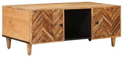 Imagen del producto de Maison Exclusive - Mesa de centro marrón, 100 x 54 x 40 cm, madera maciza de mango