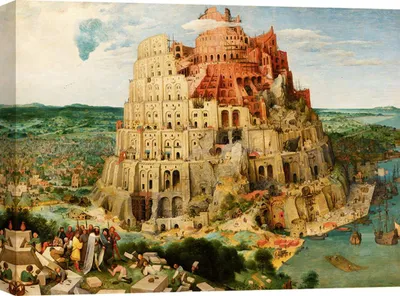 Obrázok produktu pre Obraz na plátne - Pieter Bruegel starší, Babylonská veža - 120x90 cm