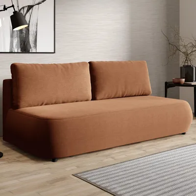 Immagine prodotto di Brugnato - Divano Letto 2 Posti, 210x106 cm Arancione, Contenitore