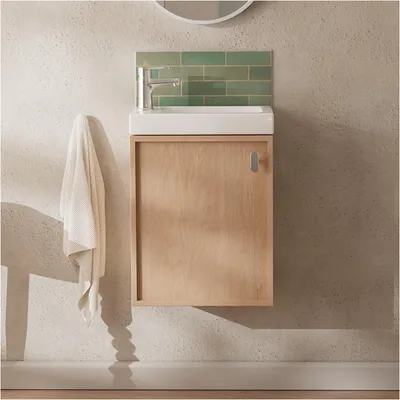 Image de Meuble lave-mains décor chêne FRAME