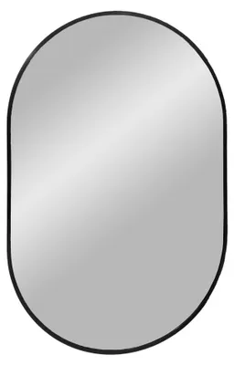 Produktbild von Moderner Spiegel ORLONA schwarz oval ca.50x80 cm