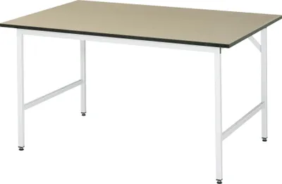 Produktbild von Arbeitstisch, Werktisch, MDF Arbeitsplatte, Tragkraft 300 kg, höhenverstellbar, 850 x 1.500 x 1.000 mm (HxBxT), lichtgrau, Multifunktionstisch