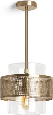 Produktbild von Pendelleuchte Metall und Glas Jaelyn Gold