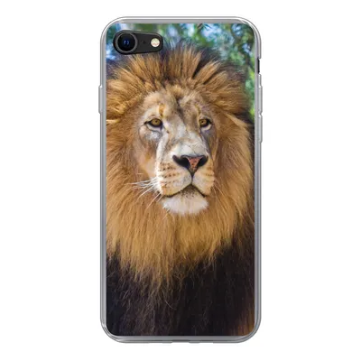 Produktbild von MuchoWow® Handyhülle Schutzhülle Hülle für iPhone SE 2022 Löwe - Natur - Tier Silikon Softcase Handy Hülle - Schutzhülle