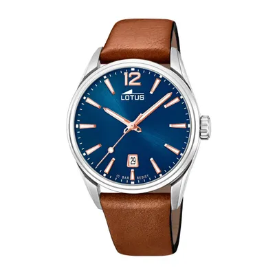Produktbild von Lotus Herren Armbanduhr Lederband braun Datum 18693/2