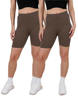 Imagen del producto de SES Radlerhose para mujer, confeccionadas en algodón, pack de 2, color marrón, talla 52-54