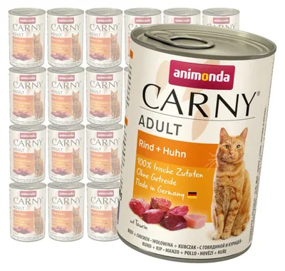 Zdjęcie produktu dla Animonda Carny Adult 24x400g Mokra Karma Dla Kota z Wołowiną i Kurczakiem
