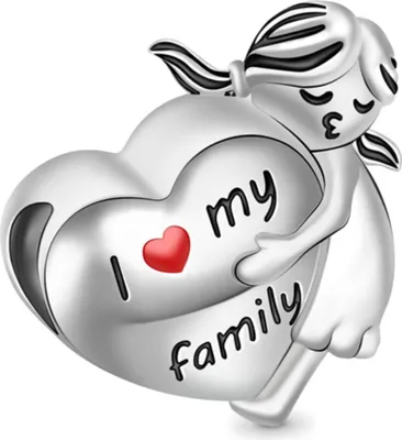 Produktbild von Gnoce Charm Family Herz CFC005 Silber