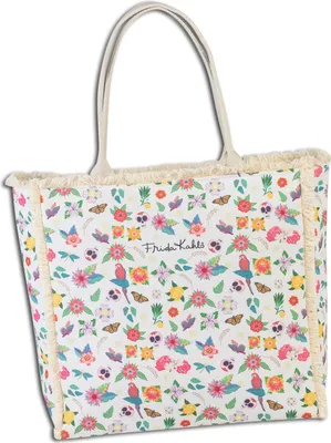 Immagine prodotto di Frida Kahlo tela borsa manico borsa beige naturale colorata OTI800F